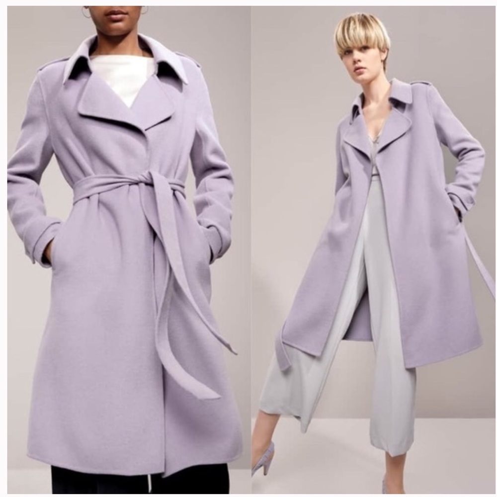 Badgley Mischka Lavender Wool Coat